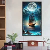Diamond Painting -Full Round Drill Sailboat(70*40 CM)