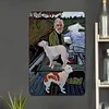 Painting of Old Man with Dogs - Metal Tin Signs(8*12Inch/12*16Inch) - Animal