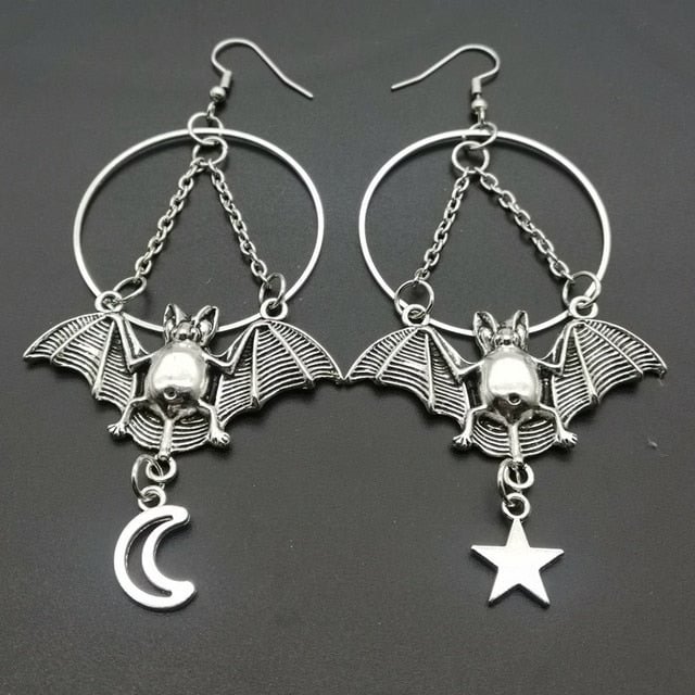 YOY-Halloween Moon, Star and Bat Dangles