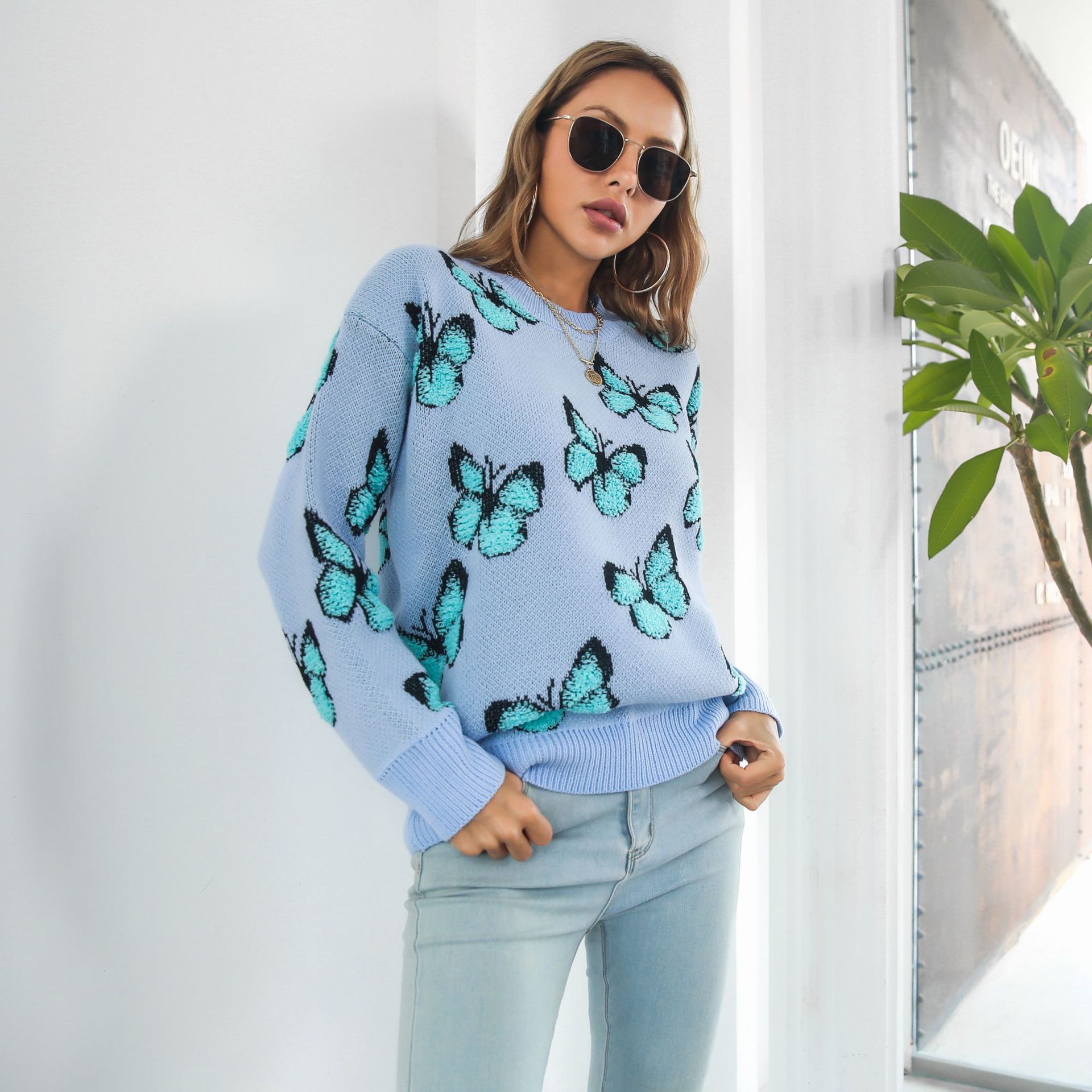 Butterfly Sweater Women's Loose Sweater