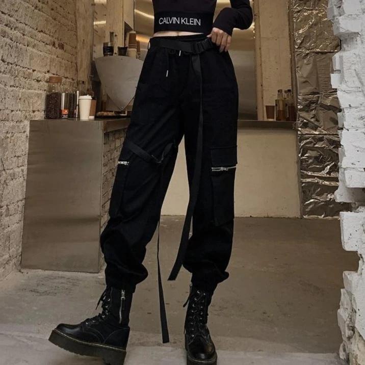 Street Cargo Pants With Belt - GothBB 2022 free shipping available