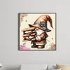 Diamond Painting-DIY Full Round Drill Coffee Gnome