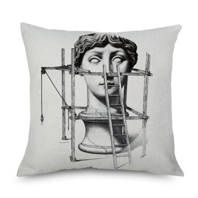 Linen Pillow Case - Girl Face