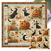 Patchwork Pumpkin Witch-11CT Stamped Cross Stitch 45*45cm/17.72*17.72in