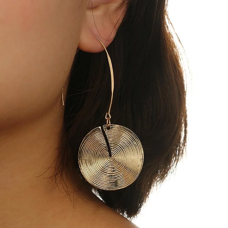 Women plus size clothing Wholesale Cheap Jewelry Geometric Spiral Opening Earrings-Nordswear