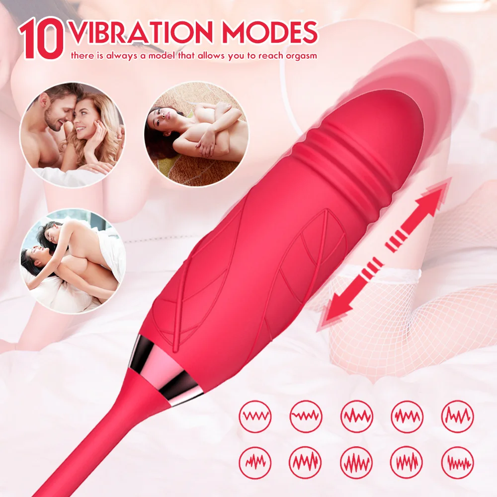 rose clit stimulator-rose vibrator with 10 frequency vibration modes
