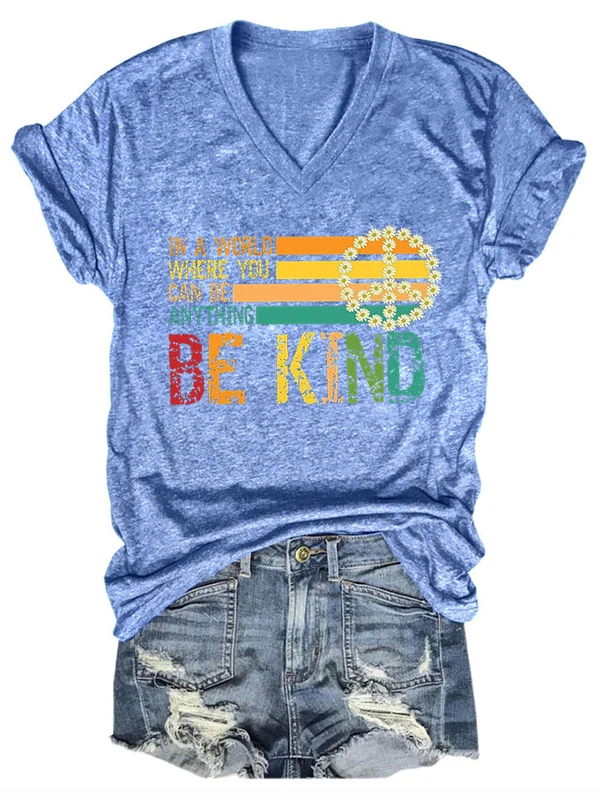 Women's Letter Print Short Sleeve T-Shirt wearshes