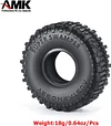AMK 1.0" Rubber Mud Terrain Off Road Tires 24x62x22mm for 1/24 RC Crawler Car Axial SCX24 Gladiator Deadbolt 1/18 TRX4M (2PCS)