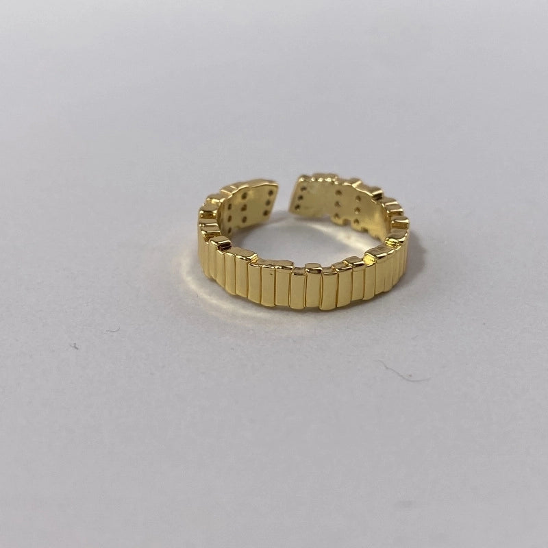 Copper Geometric Open Rings