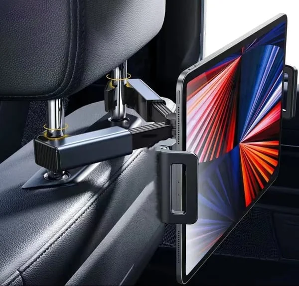 Car headrest mobile phone tablet holder