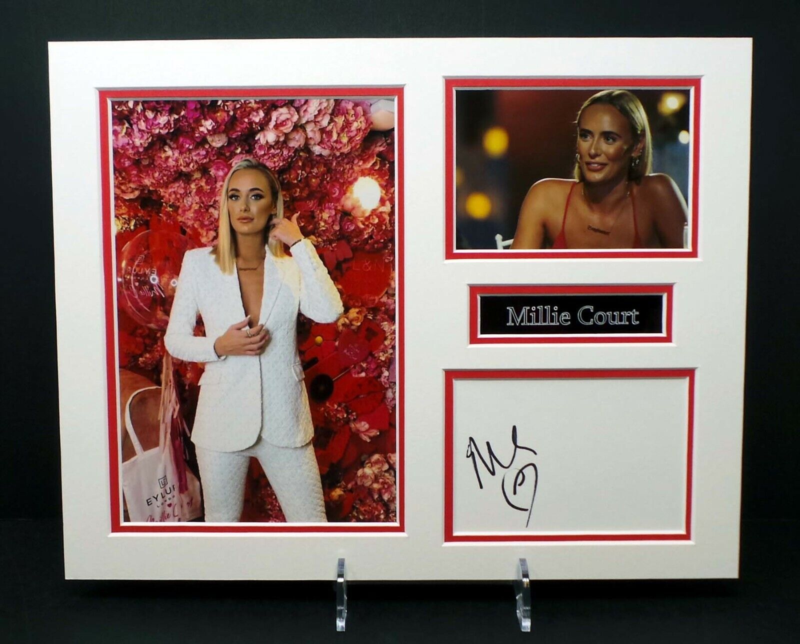 Millie COURT SEXY Signed Mounted Photo Poster painting Display AFTAL RD COA Love Island Winner