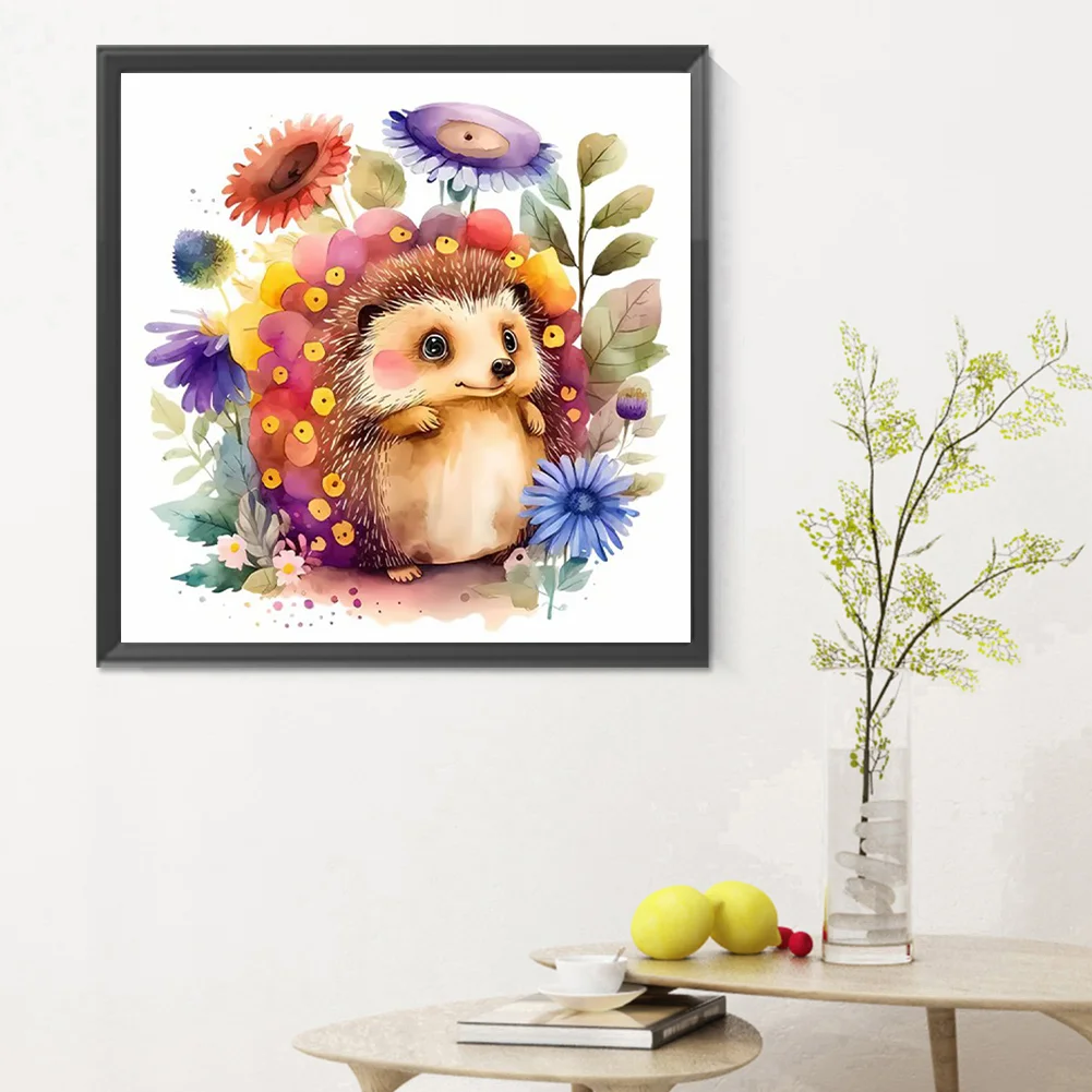 Full Round Diamond Painting 30*30cm - Hedgehog