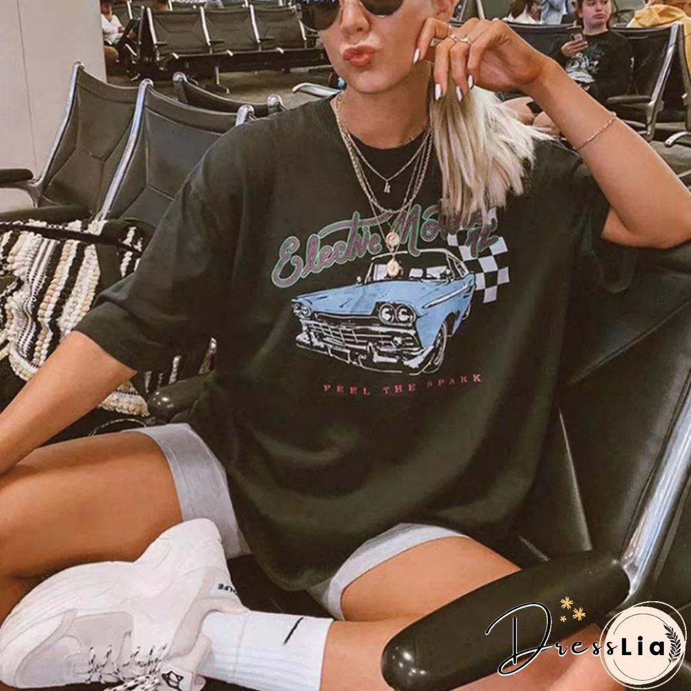 Vintage Printed Short-Sleeved T-Shirts