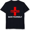 Off Duty Save Yourself  Printed Men's Short Sleeves T-Shirt