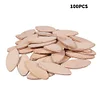 100pcs Carpentry DIY Tenon Biscuit Tenon Pieces for Tenon Machine (20#)