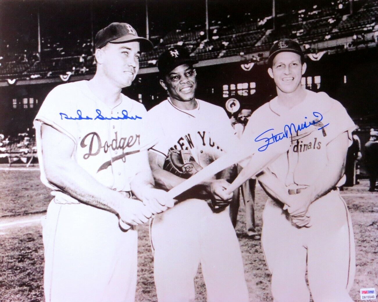 Duke Snider Stan Musial Signed Autographed 16X20 Photo Poster painting Dodgers Cardinals PSA/DNA