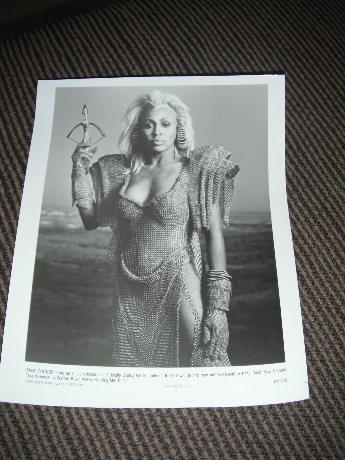 Tina Turner Mad Max Beyond Thunderdome B&W 8x10 Promo Photo Poster painting Original Lobby 1985