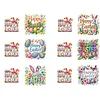 6PCS Diamond Painting Happy Easter Greeting Card Kit for Birthdays Thanksgiving & Special Occasion