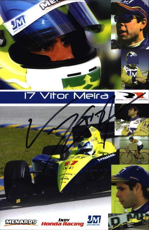 Vitor Meira signed IRL IndyCar Racing 8x10 Photo Poster painting W/Cert Autographed 08