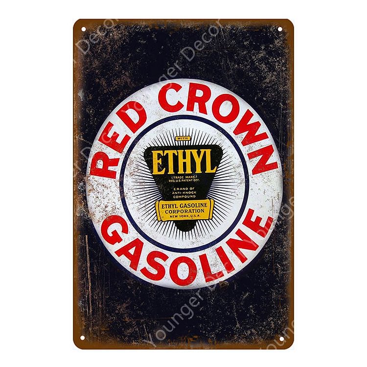 Red Crown Gasoline - Vintage Tin Signs/Wooden Signs - 20*30cm/30*40cm