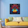 Tree Life Glass Painting-Full Round Diamond Painting 30*30CM