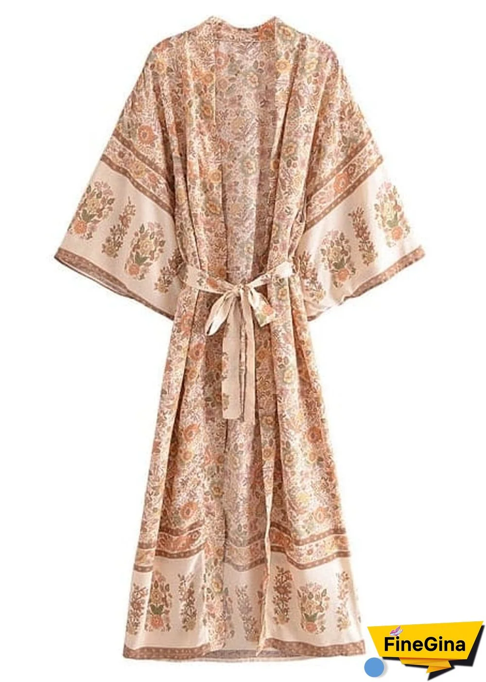 Women's Chic Rumour Midi Boho Kimono Dress