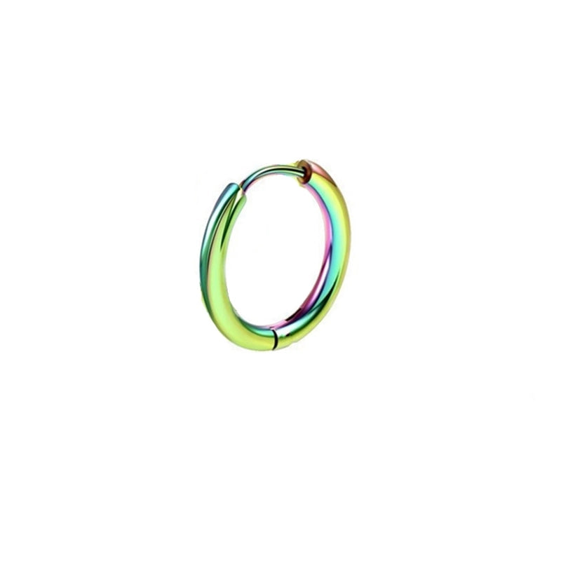 1 Piece Basic Minimalist Round Plating Stainless Steel Earrings