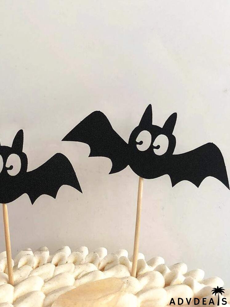 5pcs Halloween Bat Cake Topper