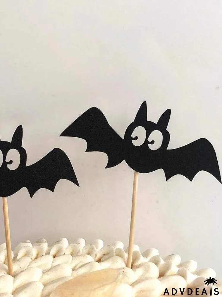 5pcs Halloween Bat Cake Topper