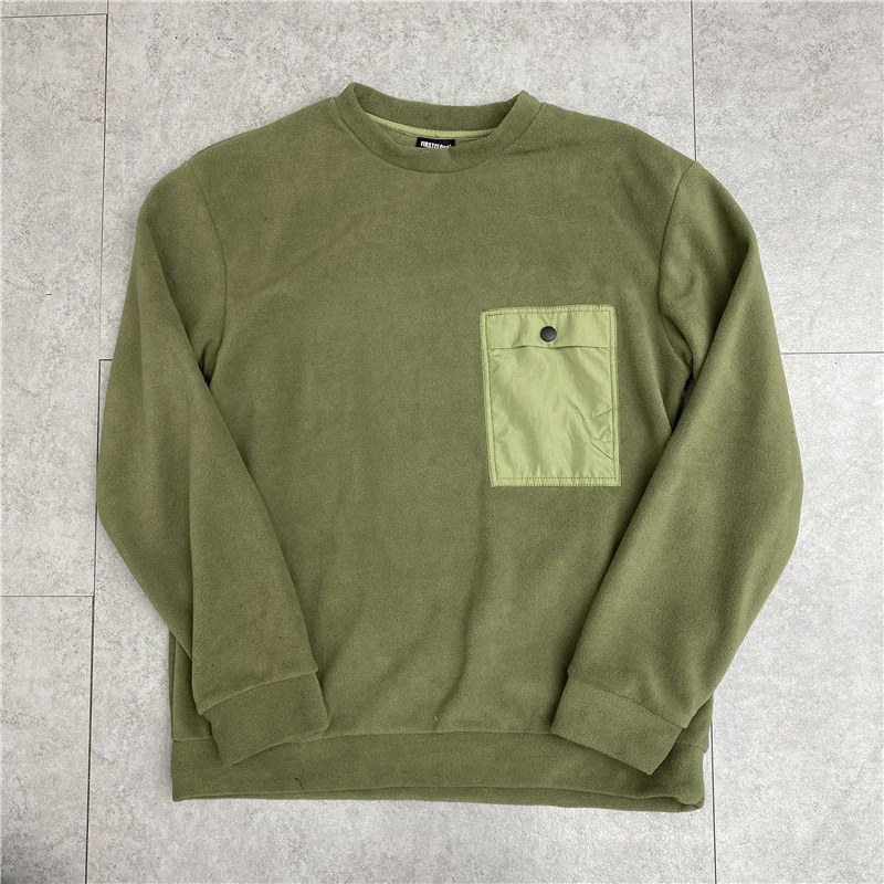 Tooling Fleece Double Faced Fleece Crew Neck Long Sleeve Sweaters