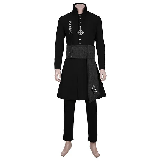 Ghost B C Nameless Ghoul Black Coat Props Halloween Outfit Cosplay Costume