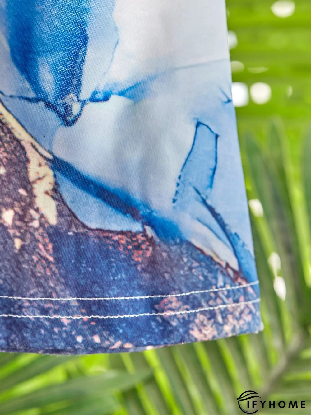 Abstract Short Sleeve Square Neck Casual Dress | IFYHOME