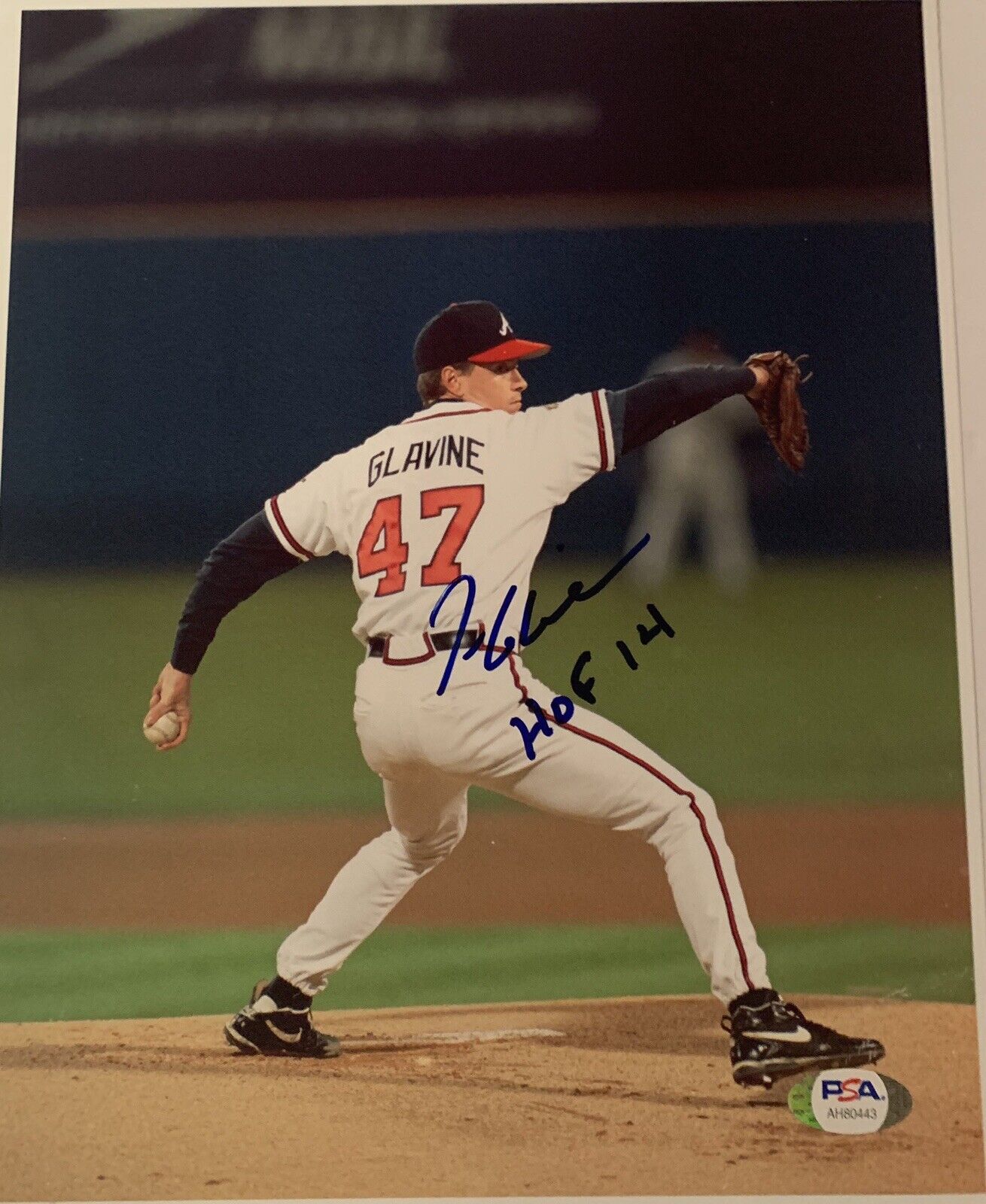 tom glavine Signed Auto 8x10 Photo Poster painting Pic Braves Hof Psa Coa