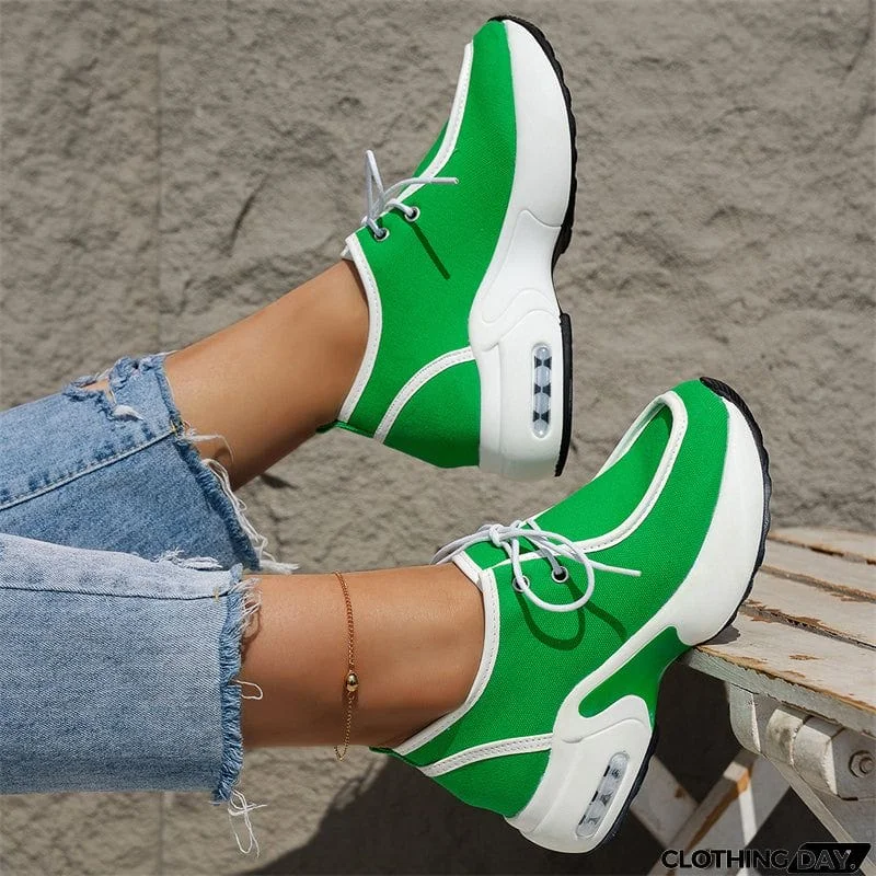 Spring Casual Thick Sole Sports Shoes for Lady