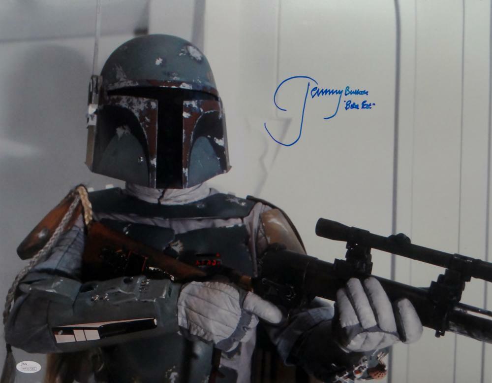 Jeremy Bulloch Autographed Star Wars Boba Fett Close Up 16x20 Photo Poster painting- JSA W Auth