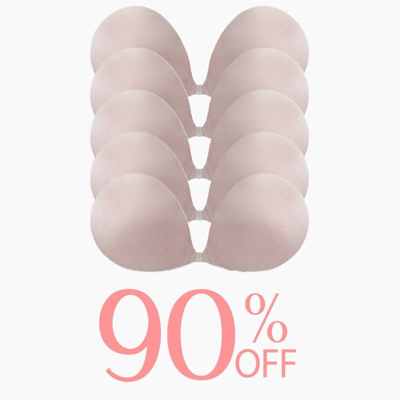 Adhesive invisible gathering bras