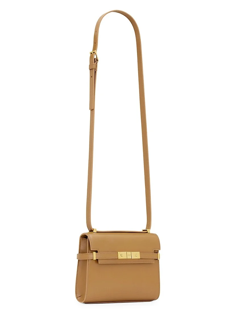 Saint Laurent Manhattan Mini Crossbody Bag In Box Leather