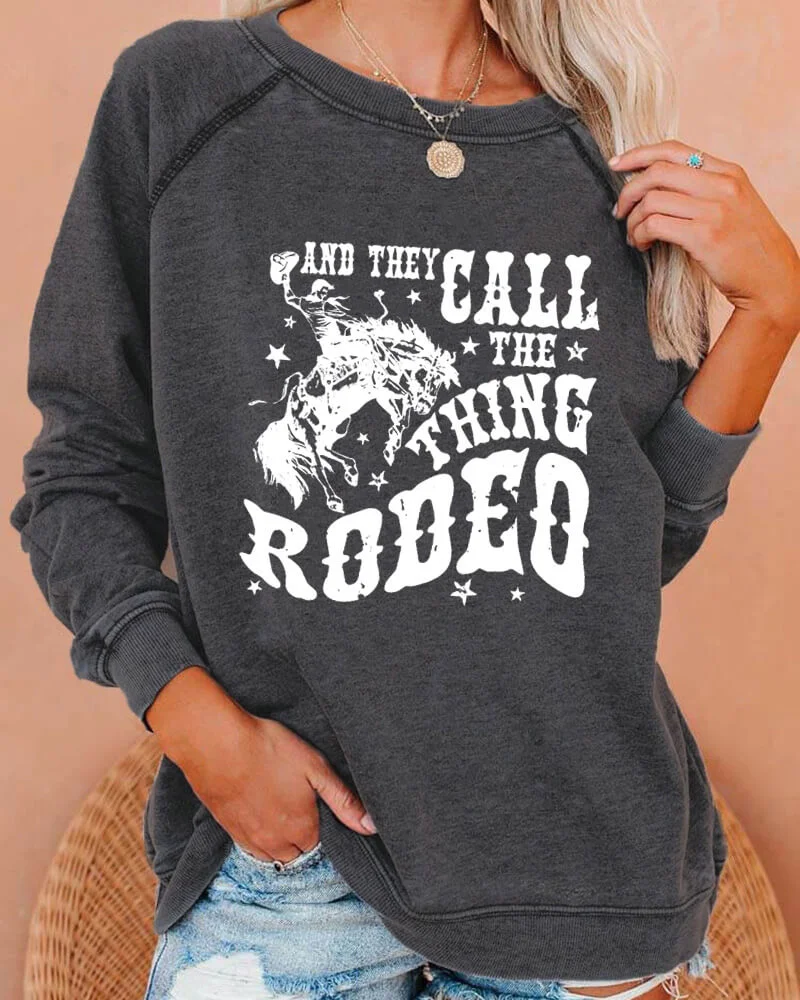 They Call The Thing Rodeo Deep Gray Sweatshirt