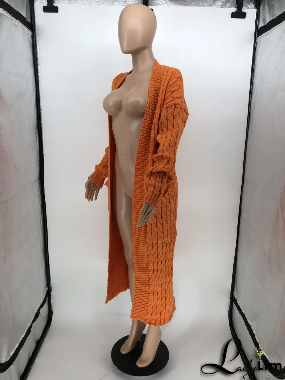 Women Winter Long Sleeve Plush Long Sweater Jacket