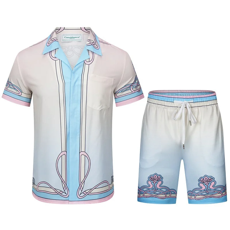 Casablanca 2023SS New Product Silk Short Sleeve Shirt