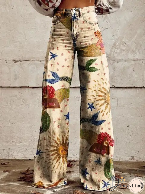 Skinny colorful flowered Loose Pant