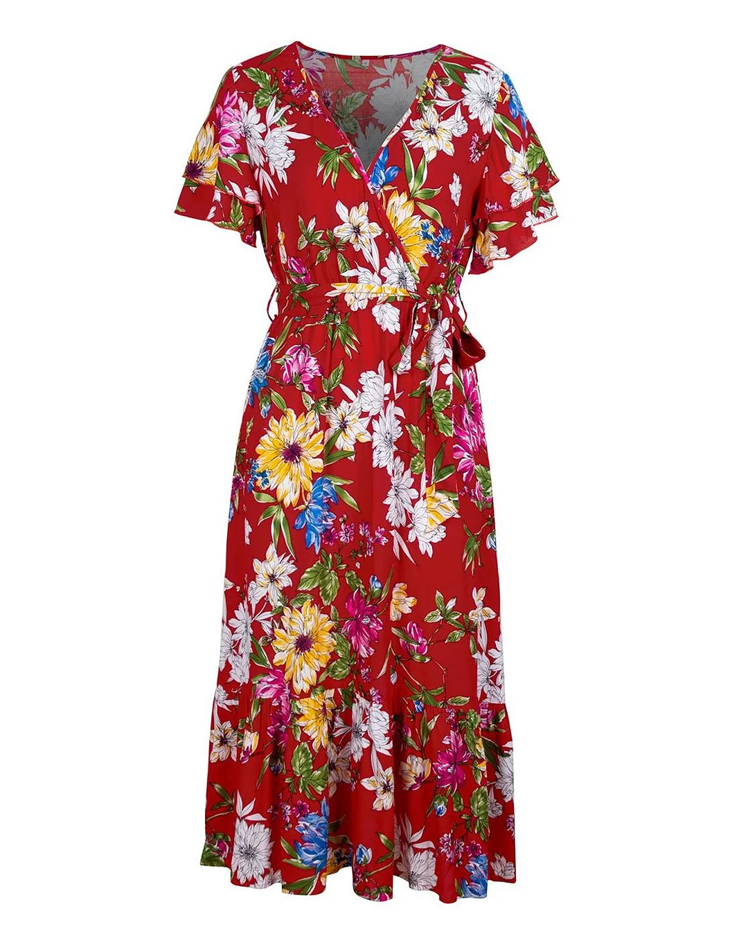 Ladies Bohemian Vintage Floral Print Maxi Dress Women Long Boho Holiday Summer Women Dress Beach Dresses Sundress Female Vestido