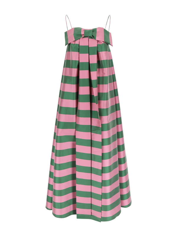 Vintage Striped Sling Maxi Dress