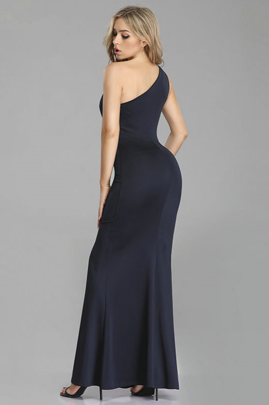 Chic One Shoulder Prom Dress Mermaid Long Evening Gowns Online