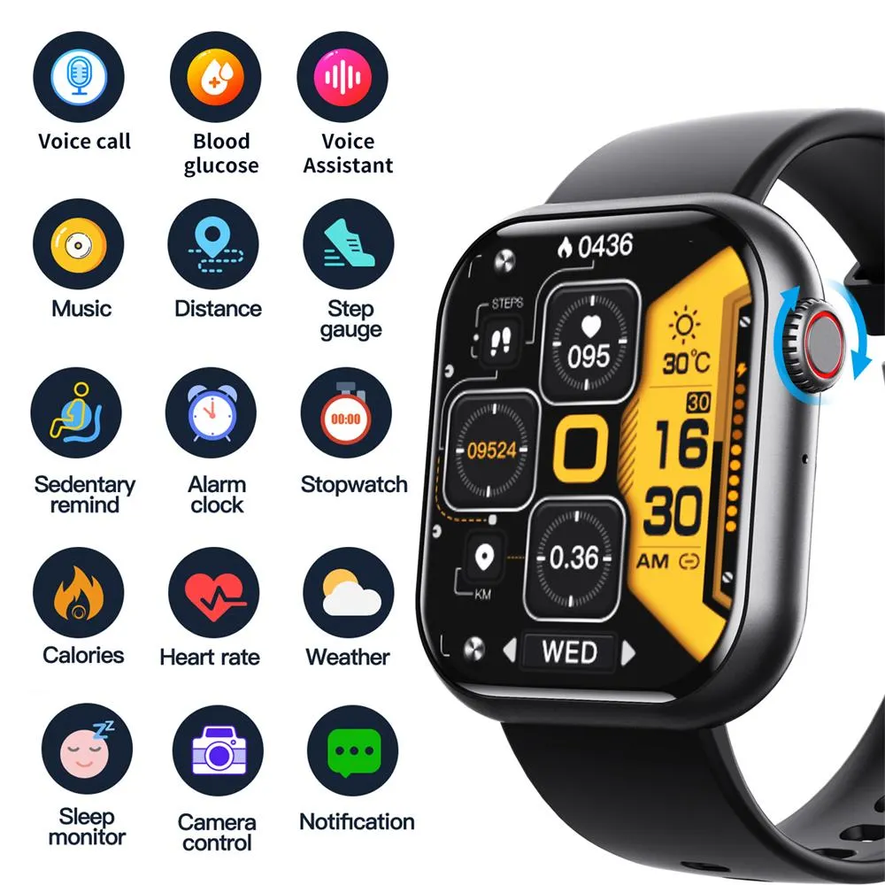 Blood Pressure Blood oxygen Sleep Monitoring Waterproof Smartwatch