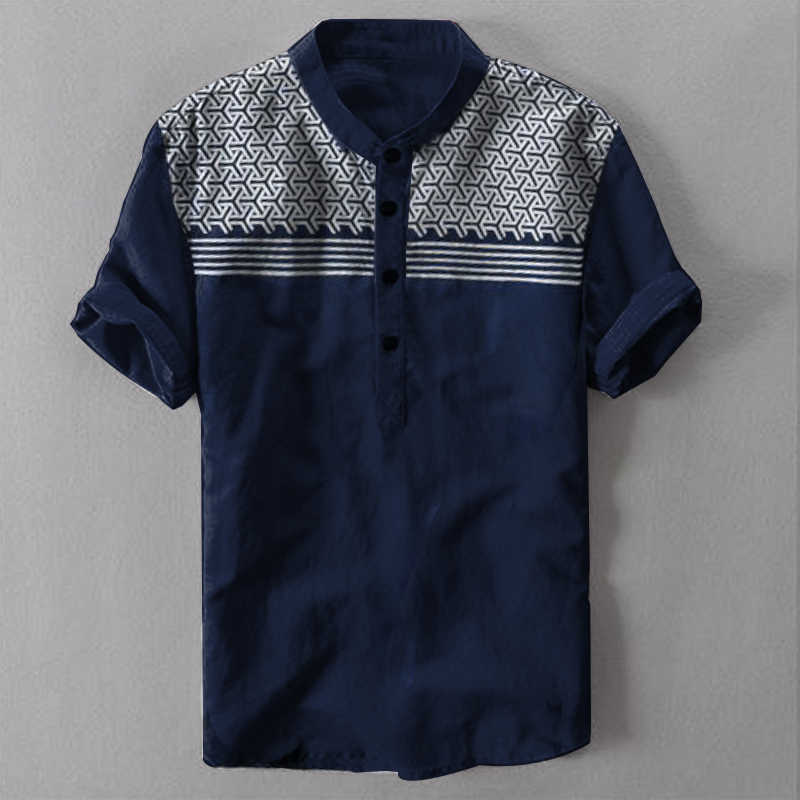 Pre-sale men's casual printed short-sleeved shirt