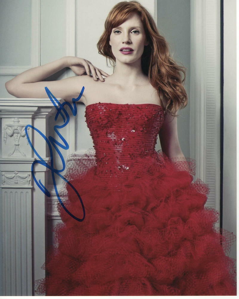 JESSICA CHASTAIN SIGNED AUTOGRAPH 8X10 Photo Poster painting - BEAUTIFUL, MOLLY'S GAME, THE HELP