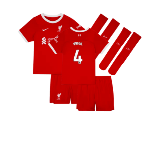 Maillot FC Liverpool Virgil van Dijk 4 Domicile 2023/2024 Junior Enfant