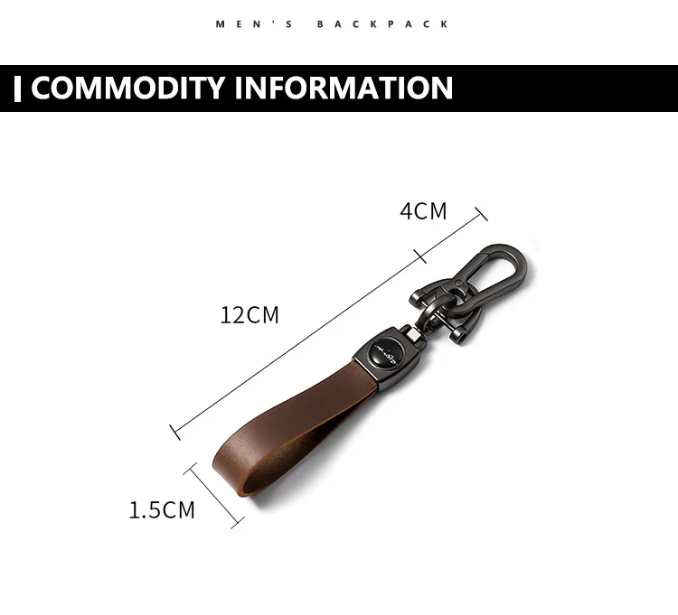 🔥Hot sale🔥Exclusive logo🔥Car anti-lost genuine leather alloy keychain