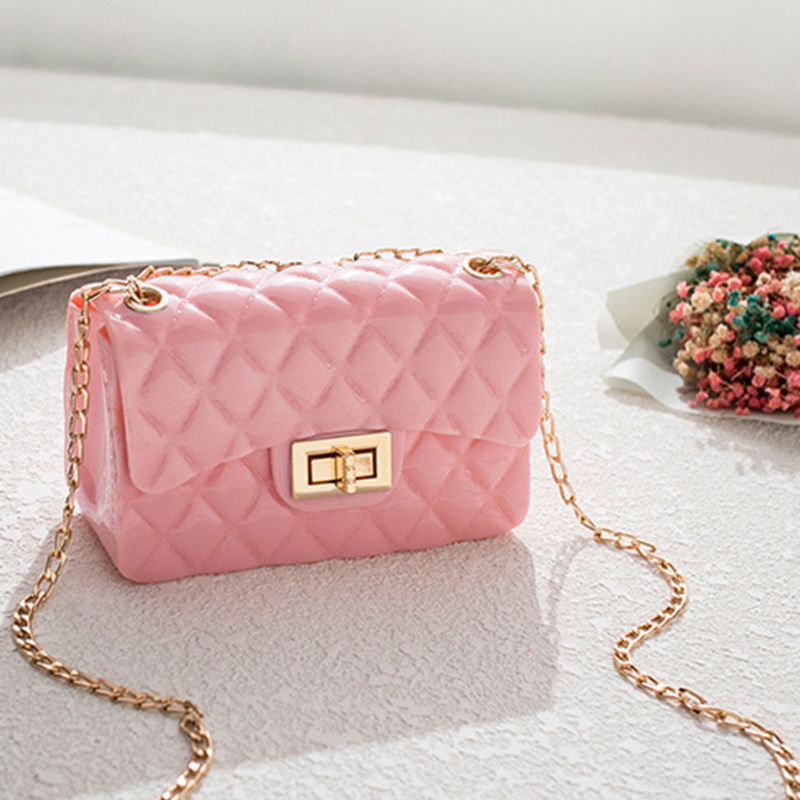 Pink Fashion Diamond Shoulder Messenger Bag | EGEMISS
